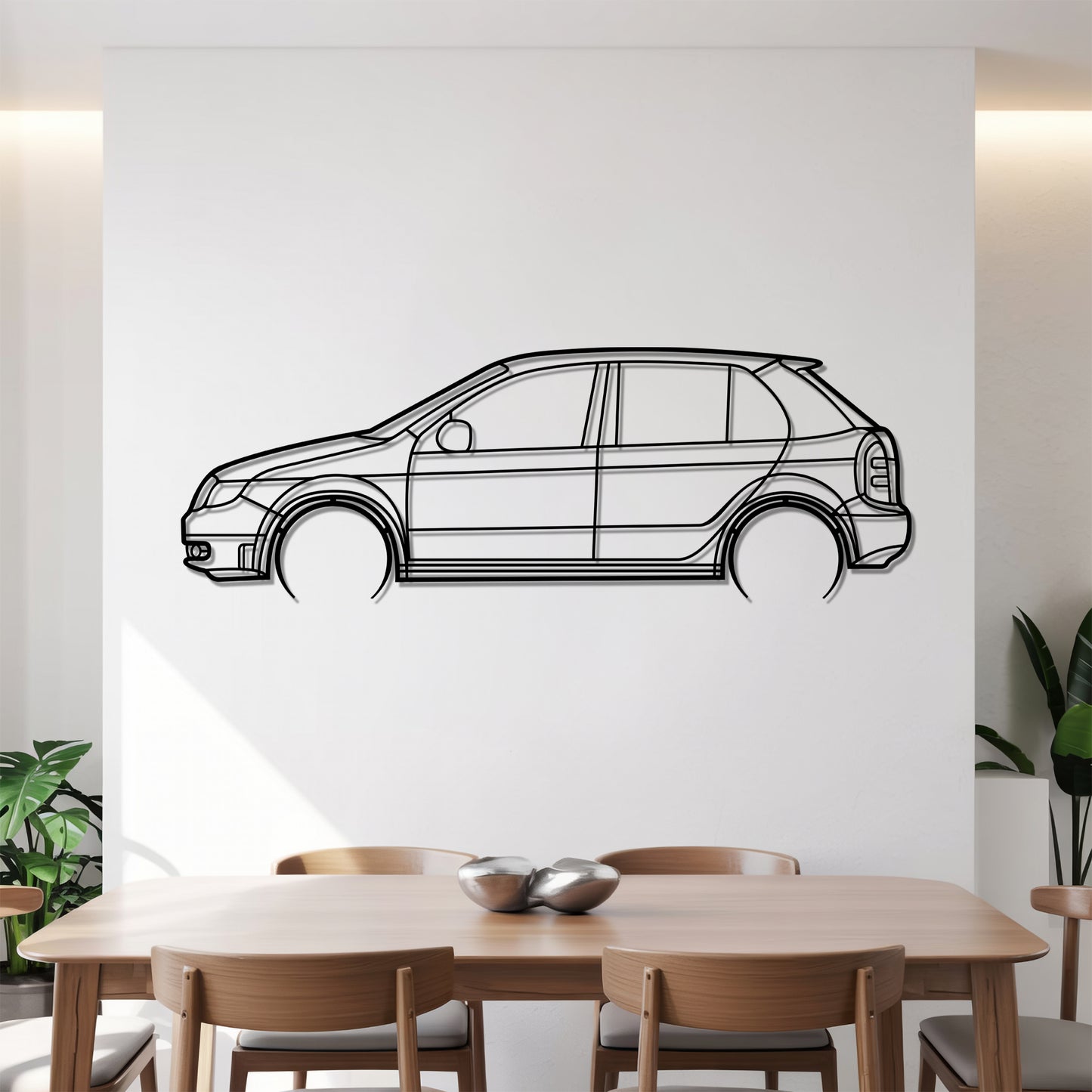 Fabia I Detailed - Car Metal Silhouette Wall Art - Car Enthusiast Gift - Laser-cut Garage Decor