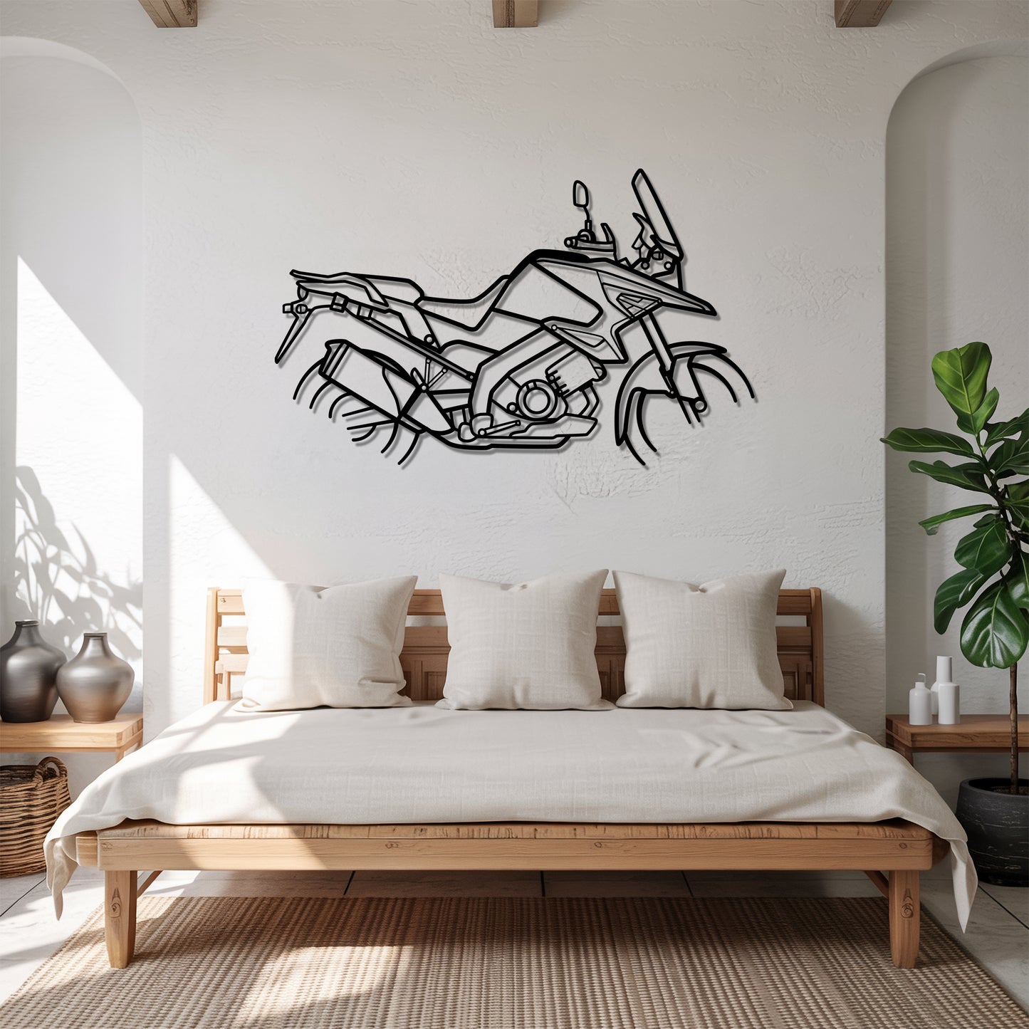 V Strom 1050DE - Motorcycle Metal Silhouette Wall Art - Bikers Gift - Garage Decor