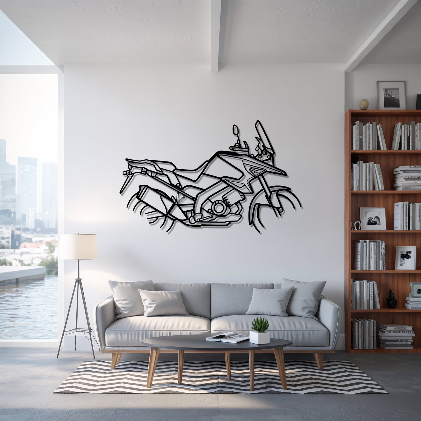 V Strom 1050DE - Motorcycle Metal Silhouette Wall Art - Bikers Gift - Garage Decor