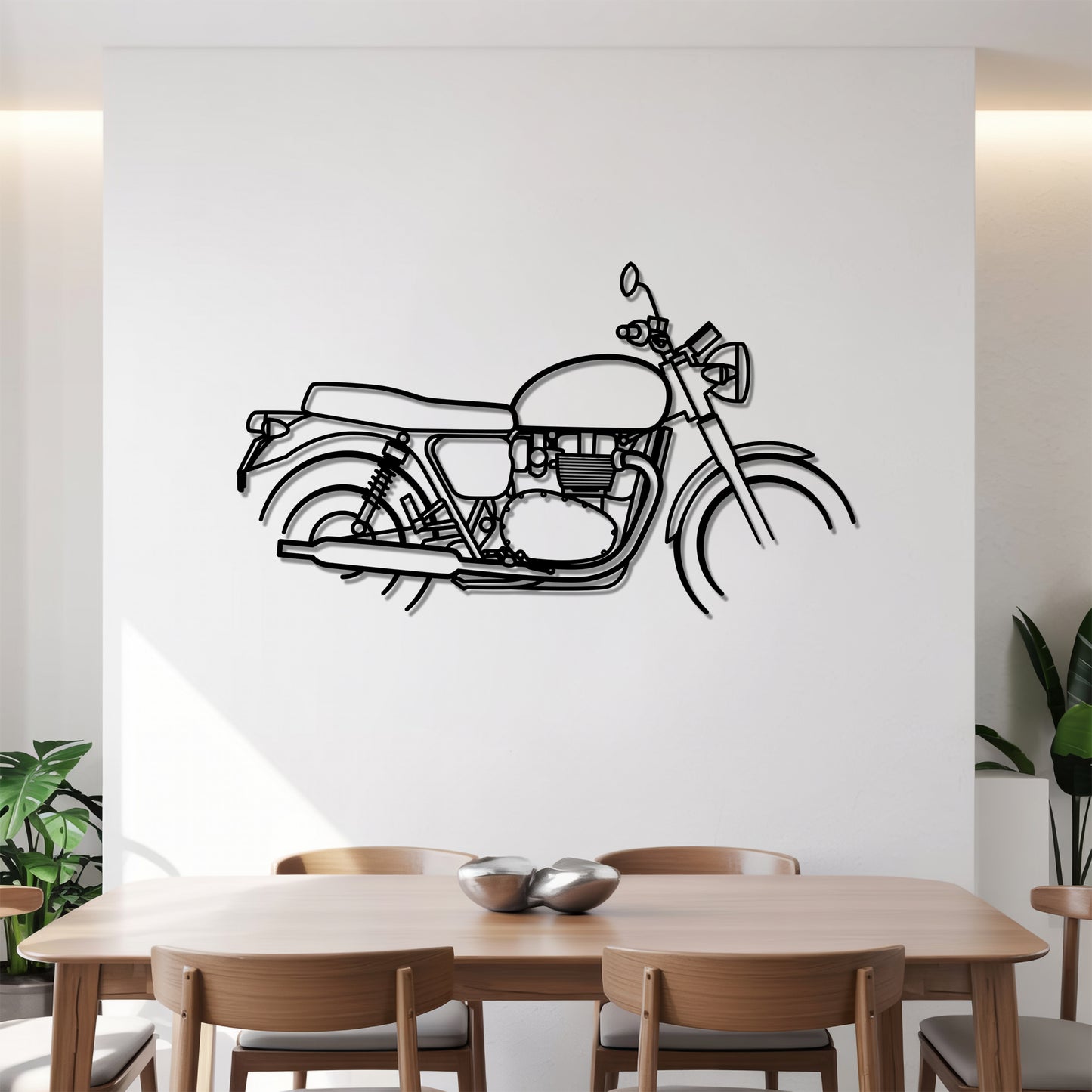Bonneville T120 - Motorcycle Metal Silhouette Wall Art - Bikers Gift - Garage Decor