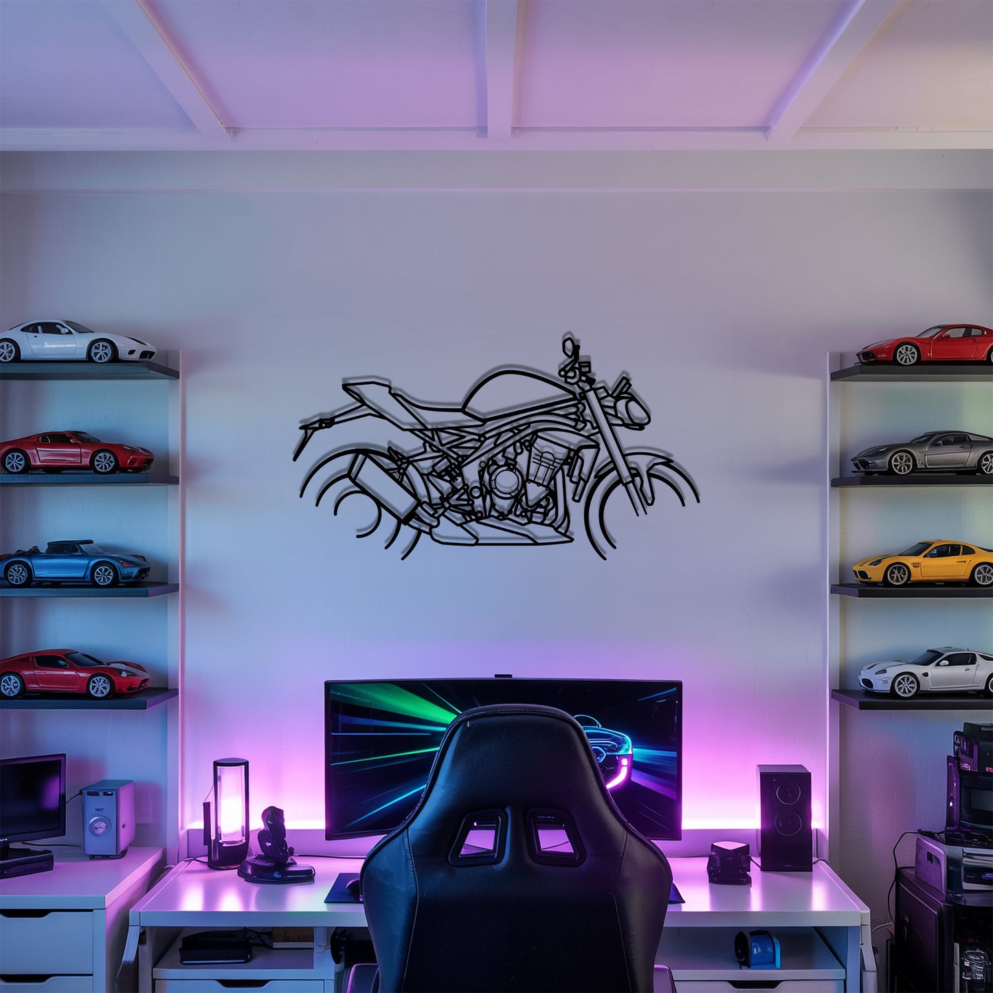 Speed Triple 12000 RS - Motorcycle Metal Silhouette Wall Art - Bikers Gift - Garage Decor