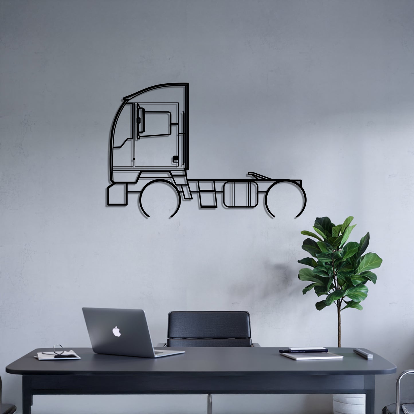 ACTT Terminal Tractor (2014) - Semi Truck Metal Silhouette Wall Art - Truckers Gift - CDL Office Decor