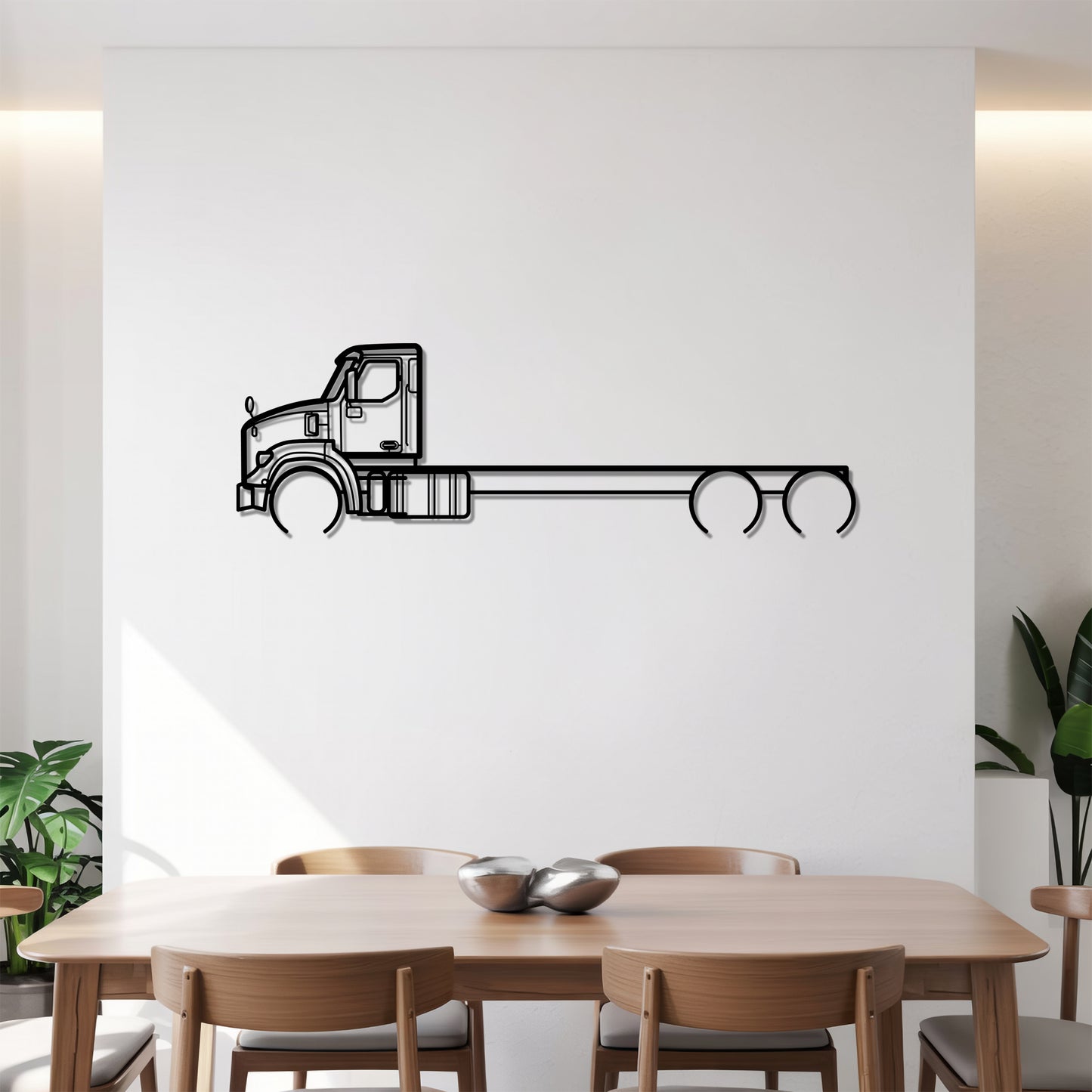 DC-64M (2020) - Semi Truck Metal Silhouette Wall Art - Truckers Gift - CDL Office Decor