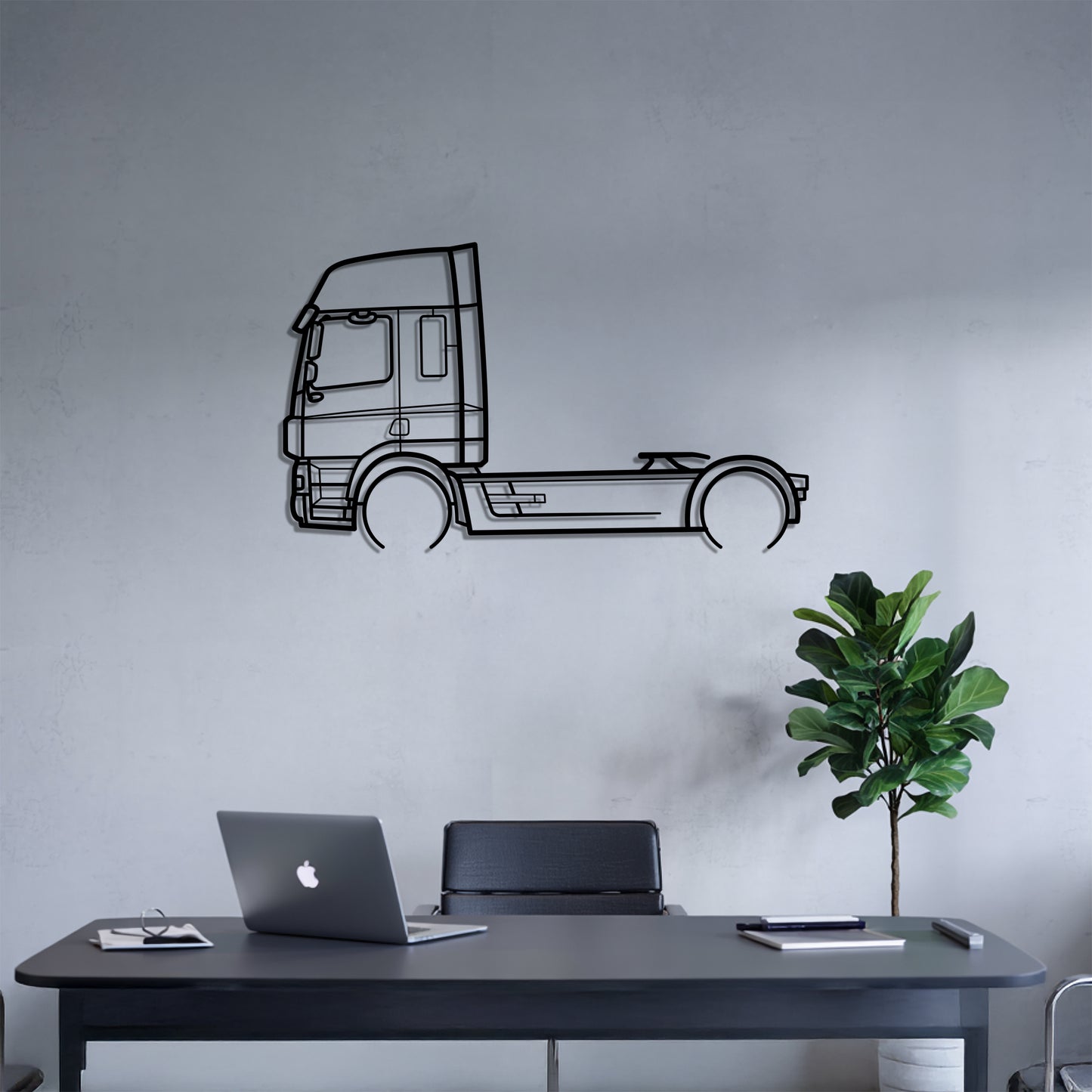 CF Series 2000 - Semi Truck Metal Silhouette Wall Art - Truckers Gift - CDL Office Decor