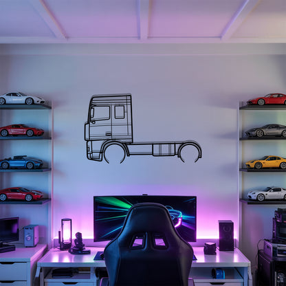 XF Series 1997 - Semi Truck Metal Silhouette Wall Art - Truckers Gift - CDL Office Decor