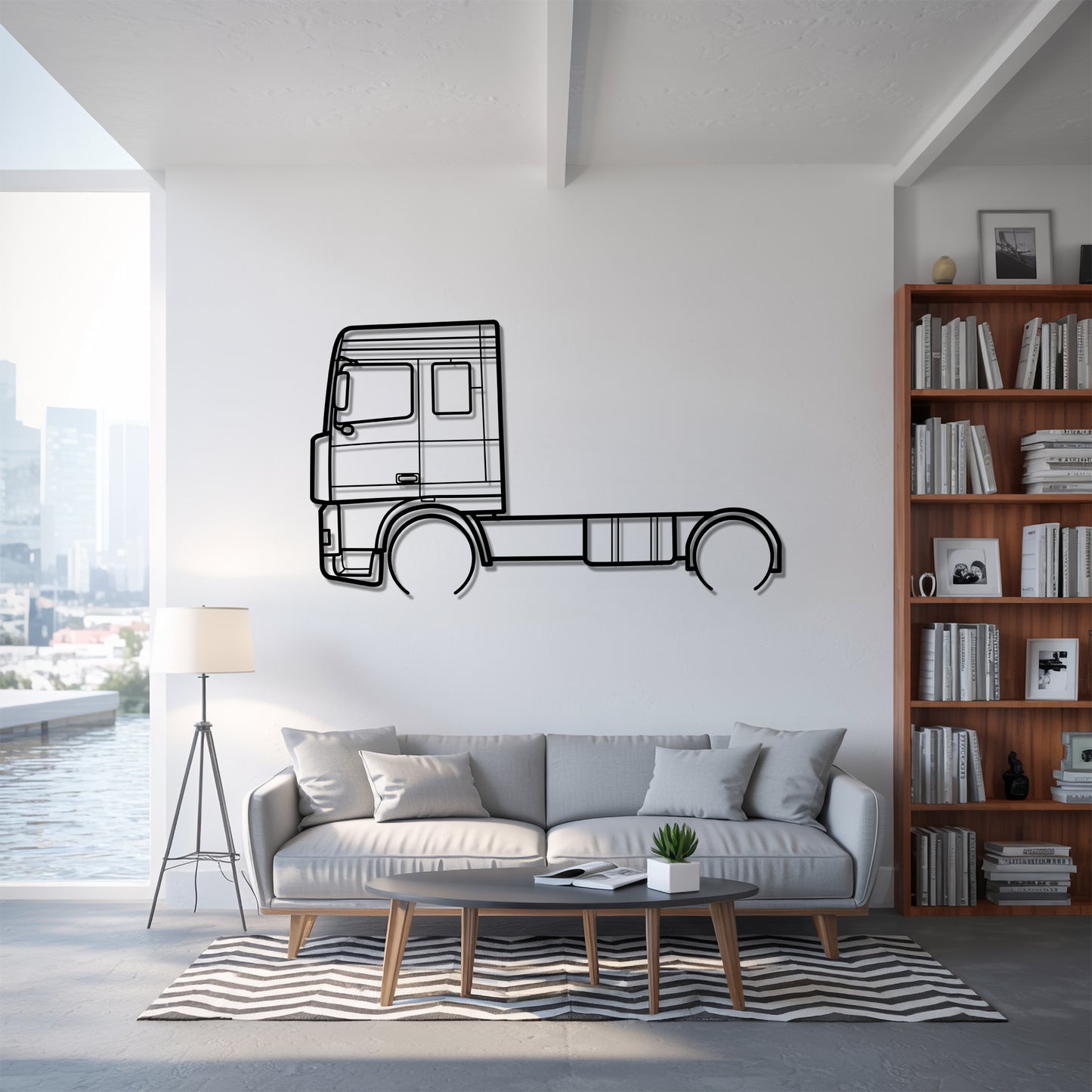 XF Series 1997 - Semi Truck Metal Silhouette Wall Art - Truckers Gift - CDL Office Decor