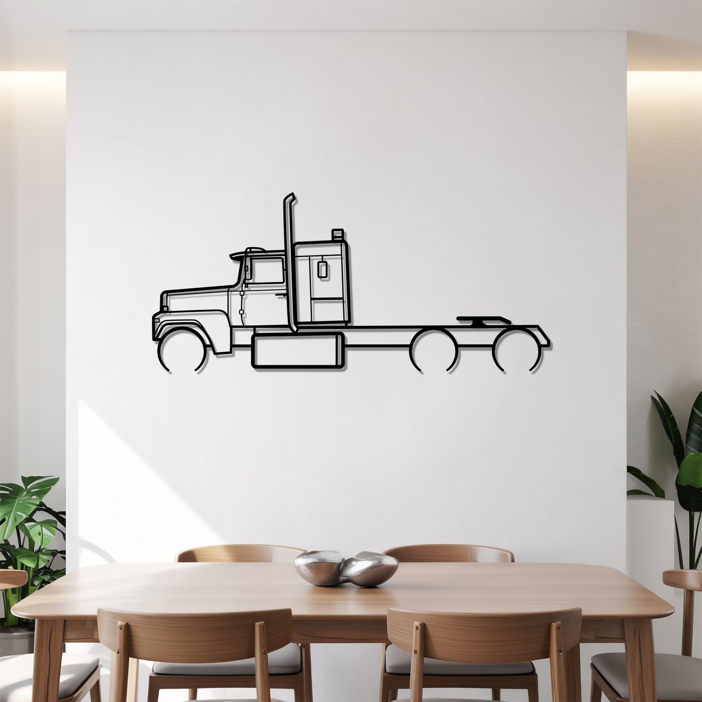 LTL9000 - Semi Truck Metal Silhouette Wall Art - Truckers Gift - CDL Office Decor