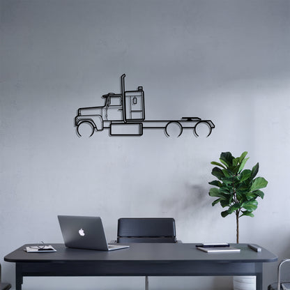LTL9000 - Semi Truck Metal Silhouette Wall Art - Truckers Gift - CDL Office Decor