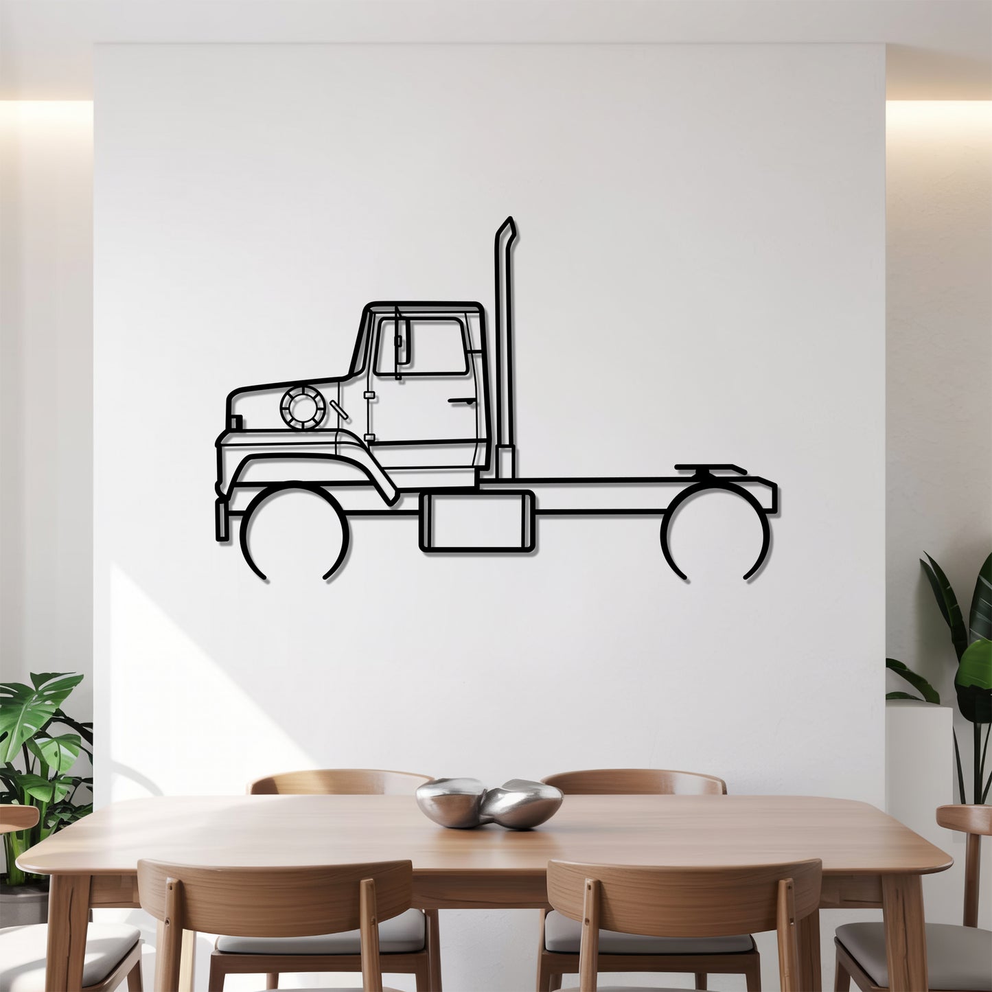 L9000 (1970–1998) - Semi Truck Metal Silhouette Wall Art - Truckers Gift - CDL Office Decor