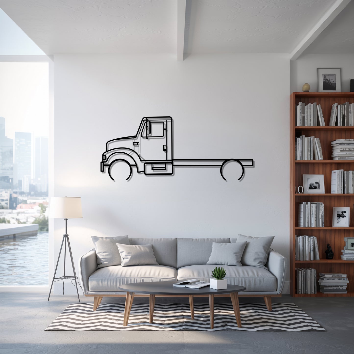 4700 (1989–2002) - Semi Truck Metal Silhouette Wall Art - Truckers Gift - CDL Office Decor