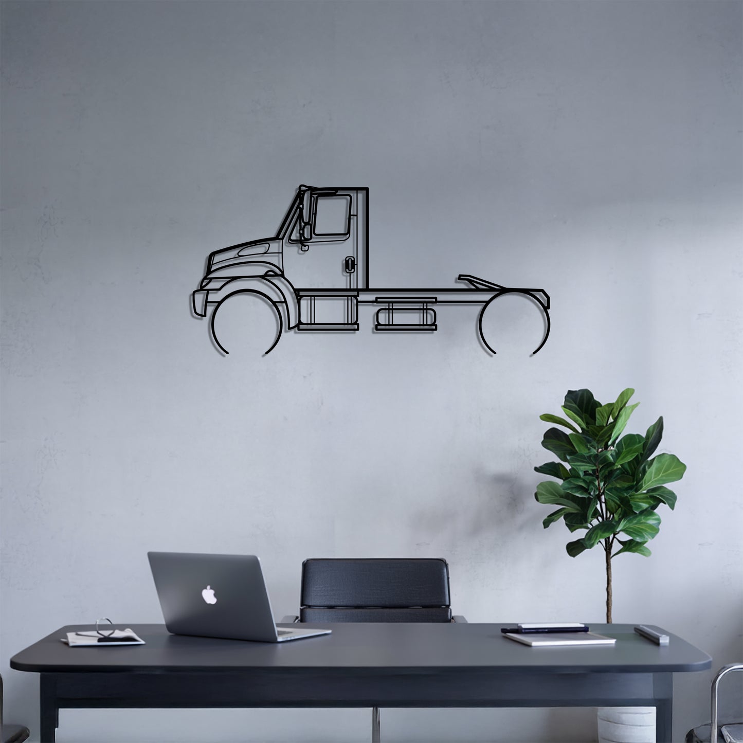 DuraStar (2002) - Semi Truck Metal Silhouette Wall Art - Truckers Gift - CDL Office Decor
