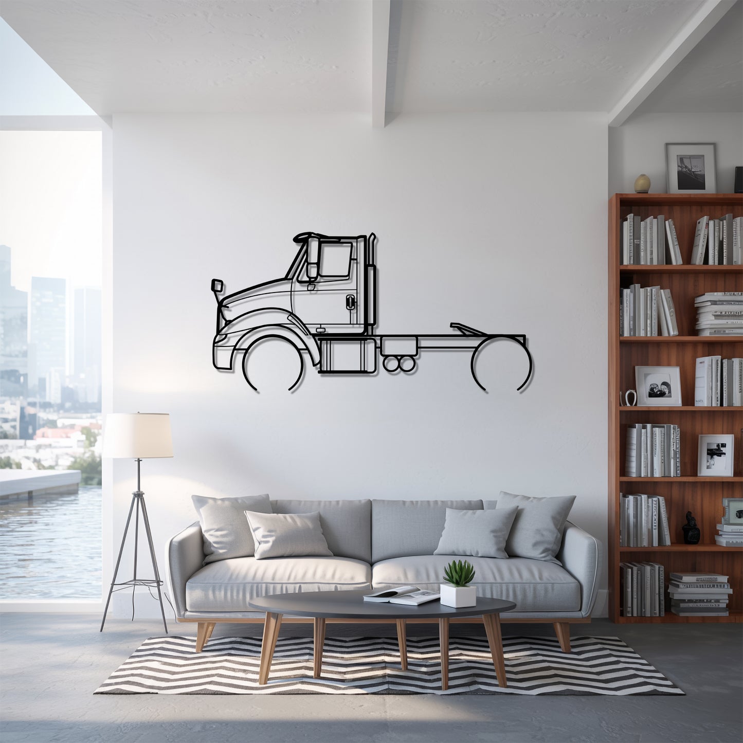 TranStar (2002-2017) - Semi Truck Metal Silhouette Wall Art - Truckers Gift - CDL Office Decor