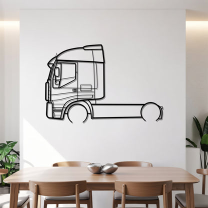 Stralis 2002 - Semi Truck Metal Silhouette Wall Art - Truckers Gift - CDL Office Decor