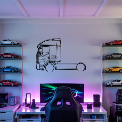 Stralis 2002 - Semi Truck Metal Silhouette Wall Art - Truckers Gift - CDL Office Decor