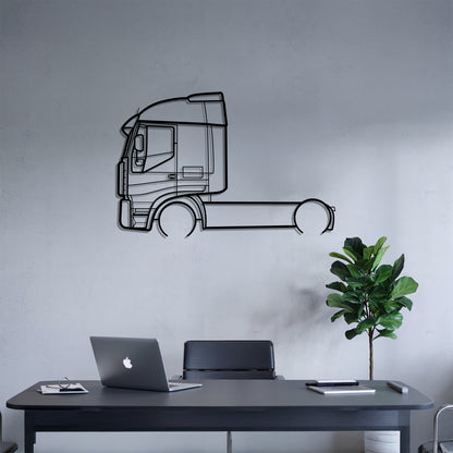 Stralis 2002 - Semi Truck Metal Silhouette Wall Art - Truckers Gift - CDL Office Decor