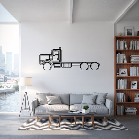 C500 (1967) - Semi Truck Metal Silhouette Wall Art - Truckers Gift - CDL Office Decor