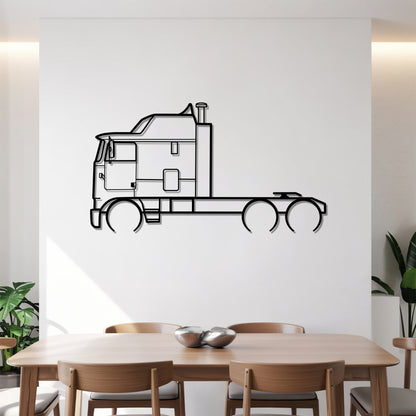 K100 Aerodyne (1960–2004) - Semi Truck Metal Silhouette Wall Art - Truckers Gift - CDL Office Decor