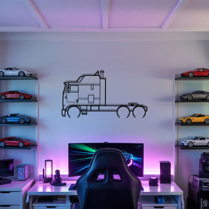 K100 Aerodyne (1960–2004) - Semi Truck Metal Silhouette Wall Art - Truckers Gift - CDL Office Decor