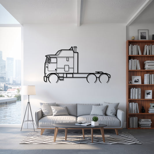 K100 Aerodyne (1960–2004) - Semi Truck Metal Silhouette Wall Art - Truckers Gift - CDL Office Decor