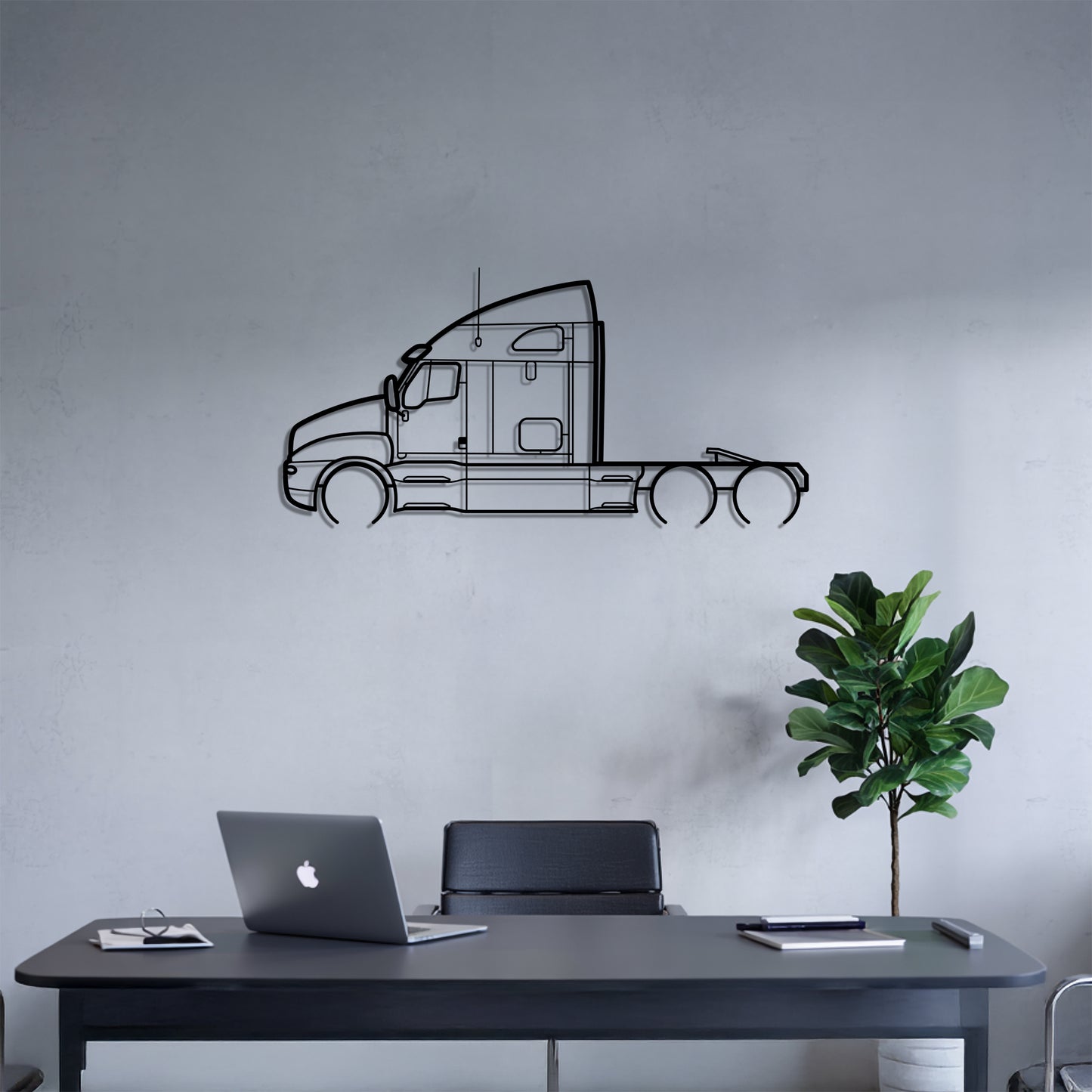 T2000 (1996-2010) - Semi Truck Metal Silhouette Wall Art - Truckers Gift - CDL Office Decor