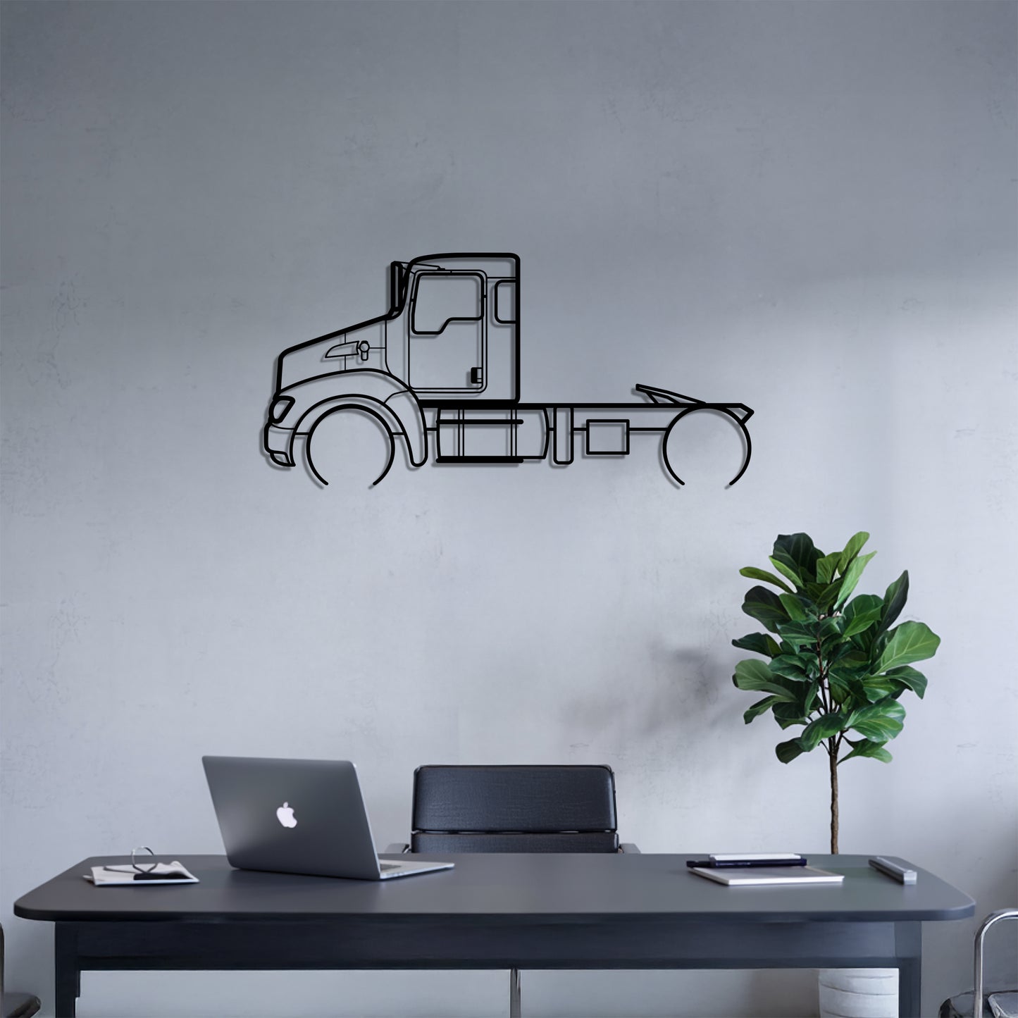 T370 (2008) - Semi Truck Metal Silhouette Wall Art - Truckers Gift - CDL Office Decor