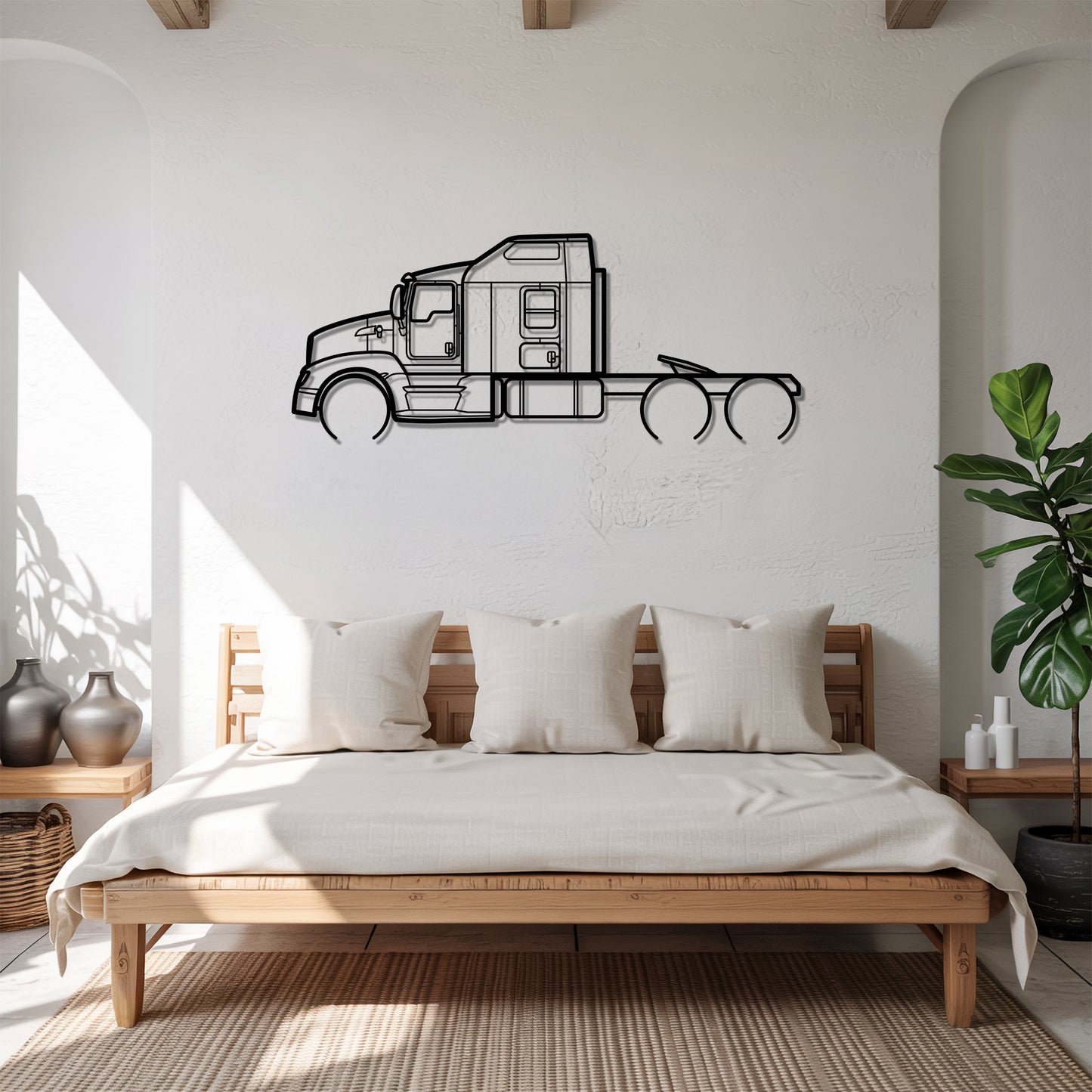 T660 (2007-2017) - Semi Truck Metal Silhouette Wall Art - Truckers Gift - CDL Office Decor