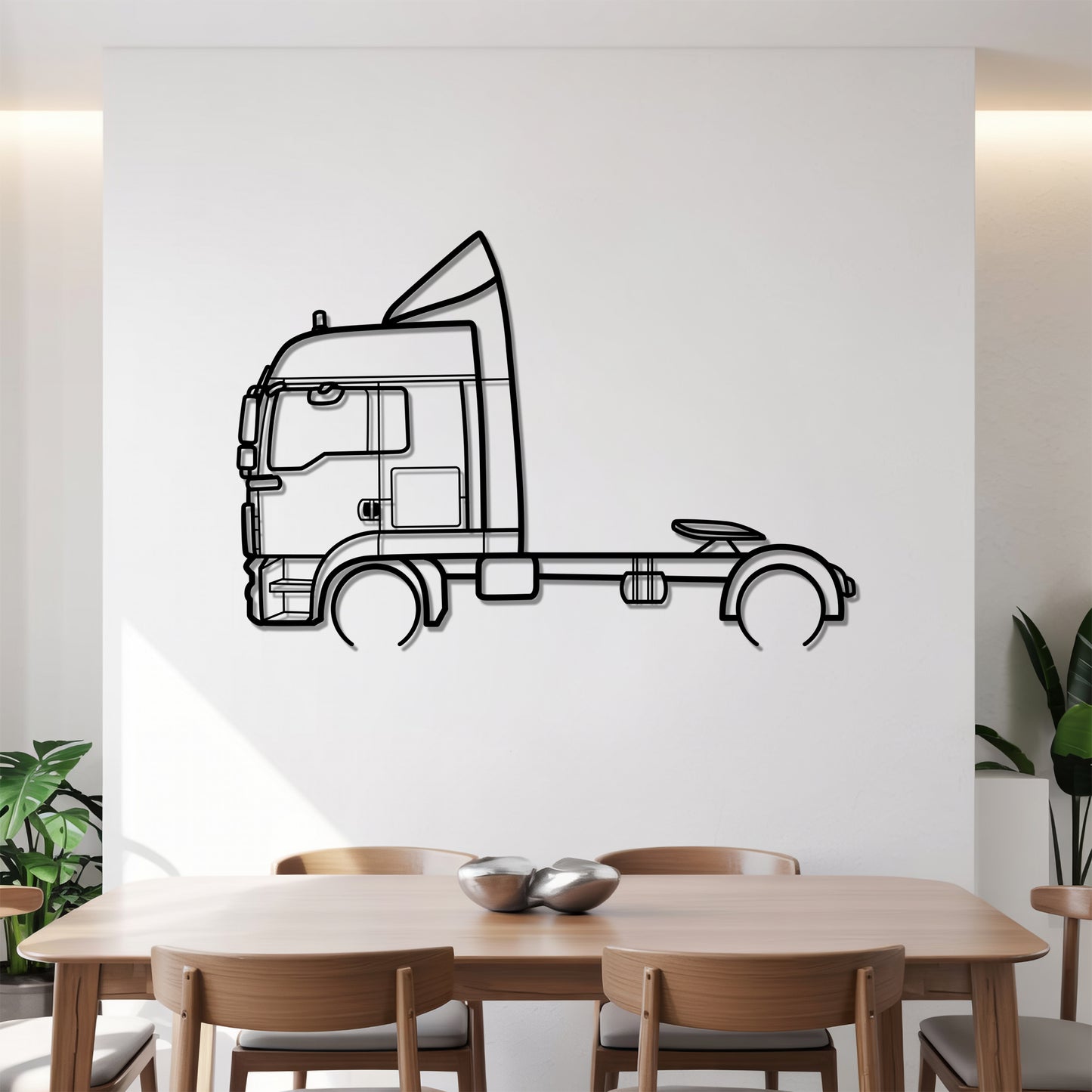 TGL 2005 - Semi Truck Metal Silhouette Wall Art - Truckers Gift - CDL Office Decor