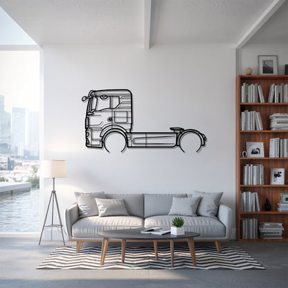 TGS 2007 - Semi Truck Metal Silhouette Wall Art - Truckers Gift - CDL Office Decor