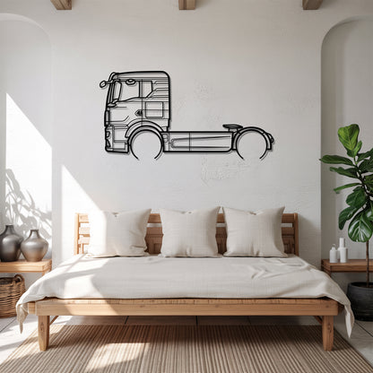 TGS 2007 - Semi Truck Metal Silhouette Wall Art - Truckers Gift - CDL Office Decor