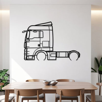 TGX 2007 - Semi Truck Metal Silhouette Wall Art - Truckers Gift - CDL Office Decor
