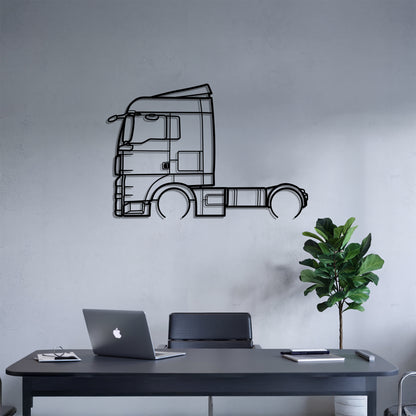 TGX 2007 - Semi Truck Metal Silhouette Wall Art - Truckers Gift - CDL Office Decor