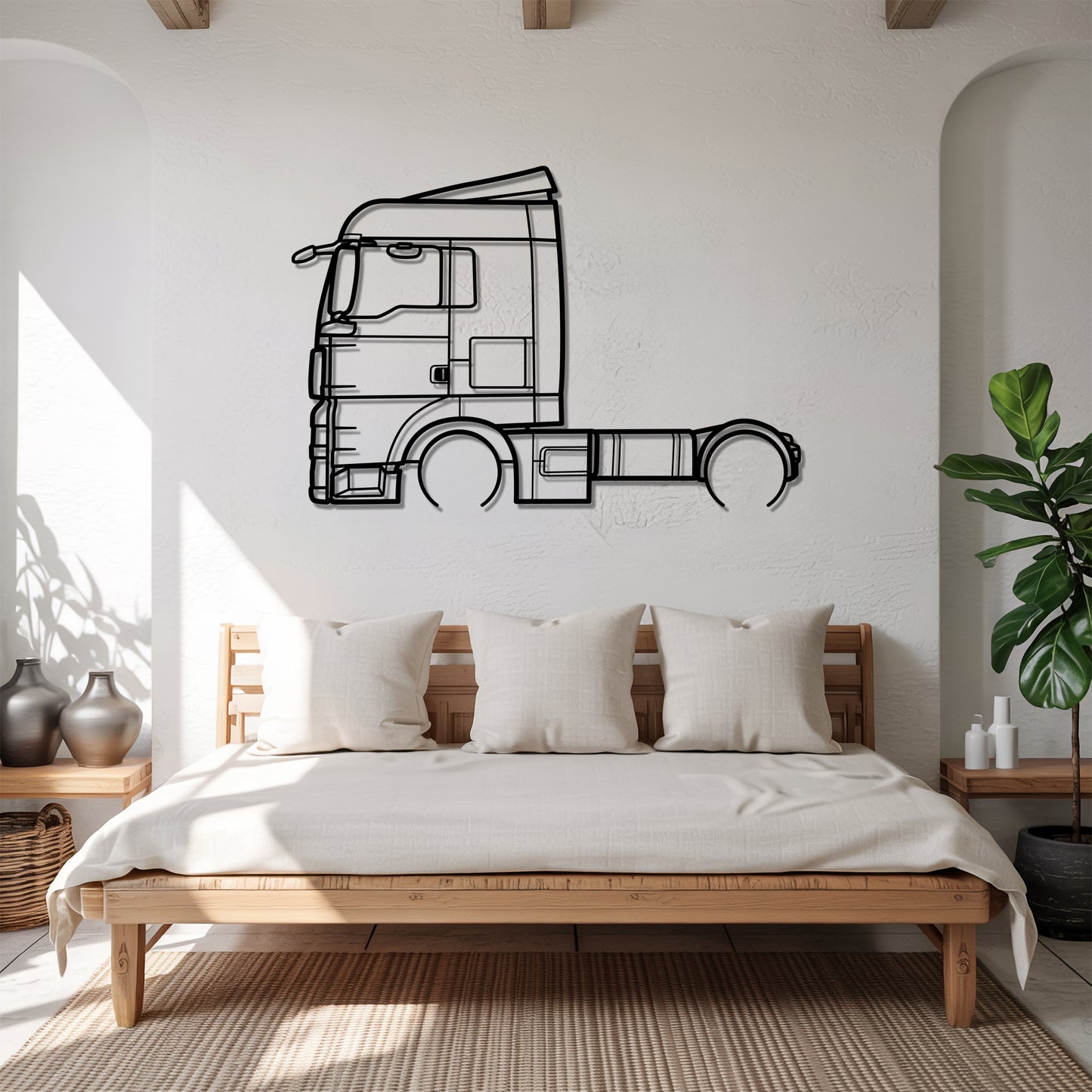 TGX 2007 - Semi Truck Metal Silhouette Wall Art - Truckers Gift - CDL Office Decor