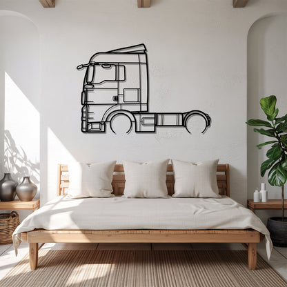 TGX 2007 - Semi Truck Metal Silhouette Wall Art - Truckers Gift - CDL Office Decor