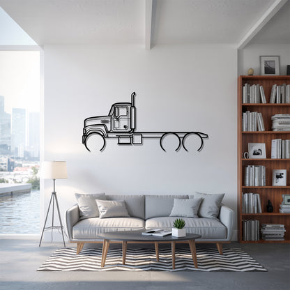 Pinnacle (2006) - Semi Truck Metal Silhouette Wall Art - Truckers Gift - CDL Office Decor