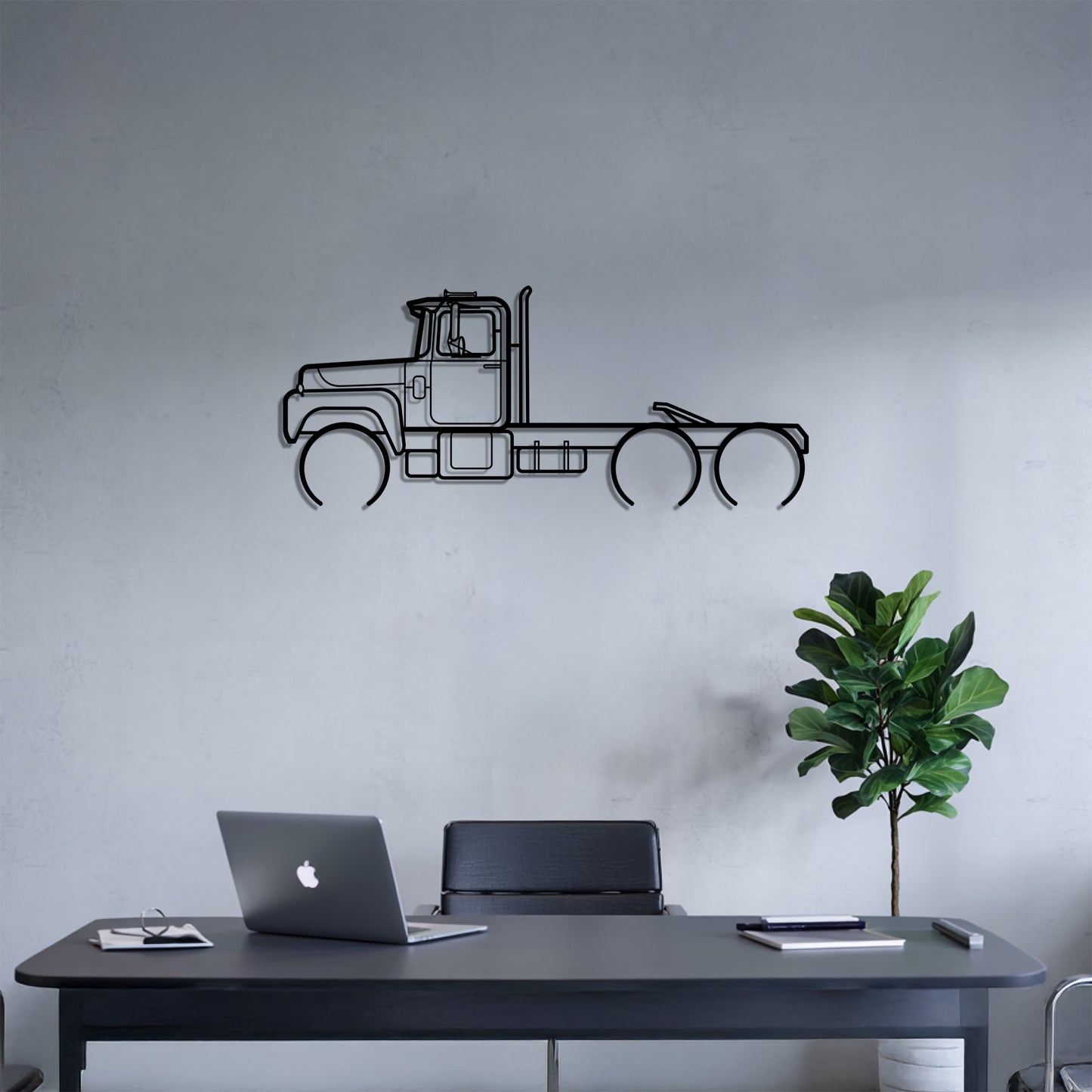 R-Series (1966-2005) - Semi Truck Metal Silhouette Wall Art - Truckers Gift - CDL Office Decor