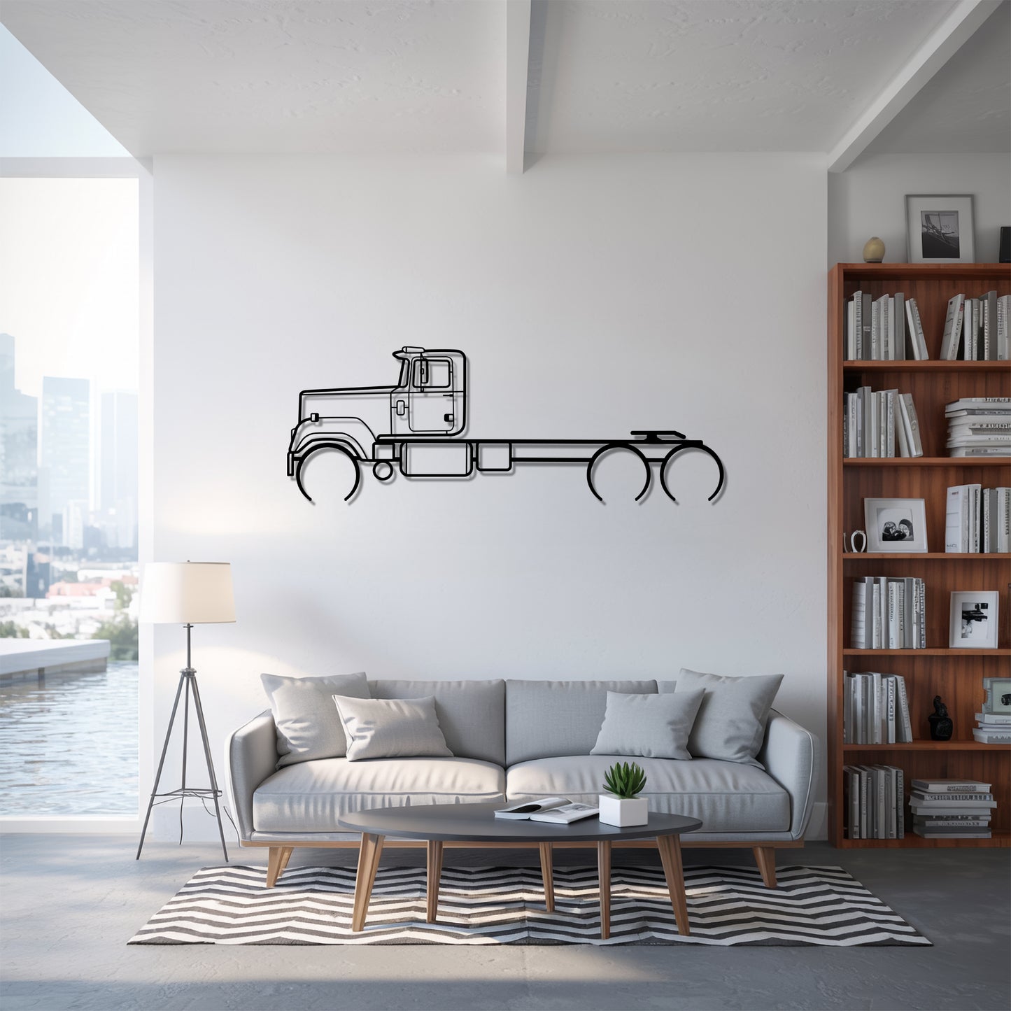 Super-Liner (1977–1993) - Semi Truck Metal Silhouette Wall Art - Truckers Gift - CDL Office Decor