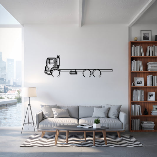 TerraPro (2007) - Semi Truck Metal Silhouette Wall Art - Truckers Gift - CDL Office Decor