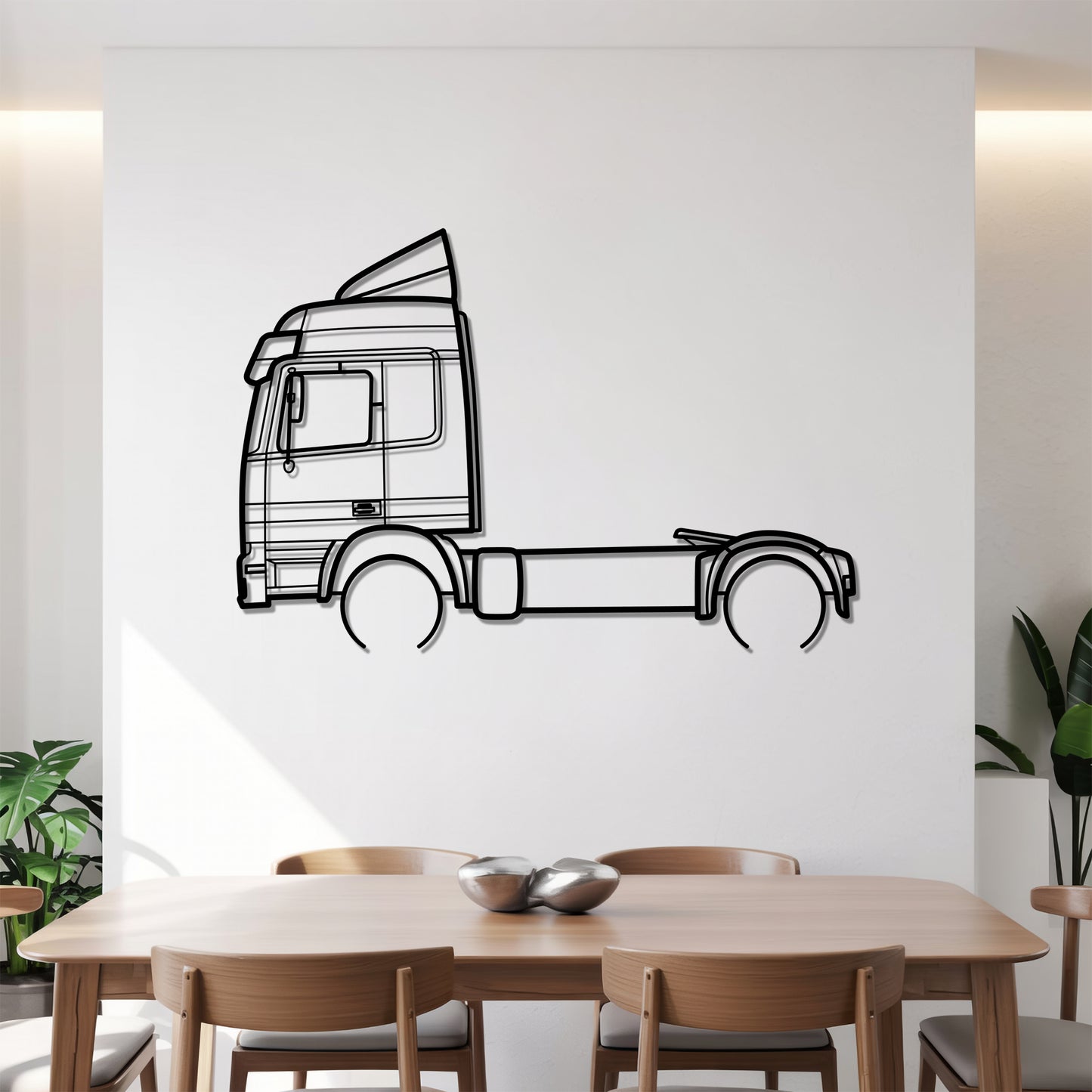 Actros 1996 - Semi Truck Metal Silhouette Wall Art - Truckers Gift - CDL Office Decor