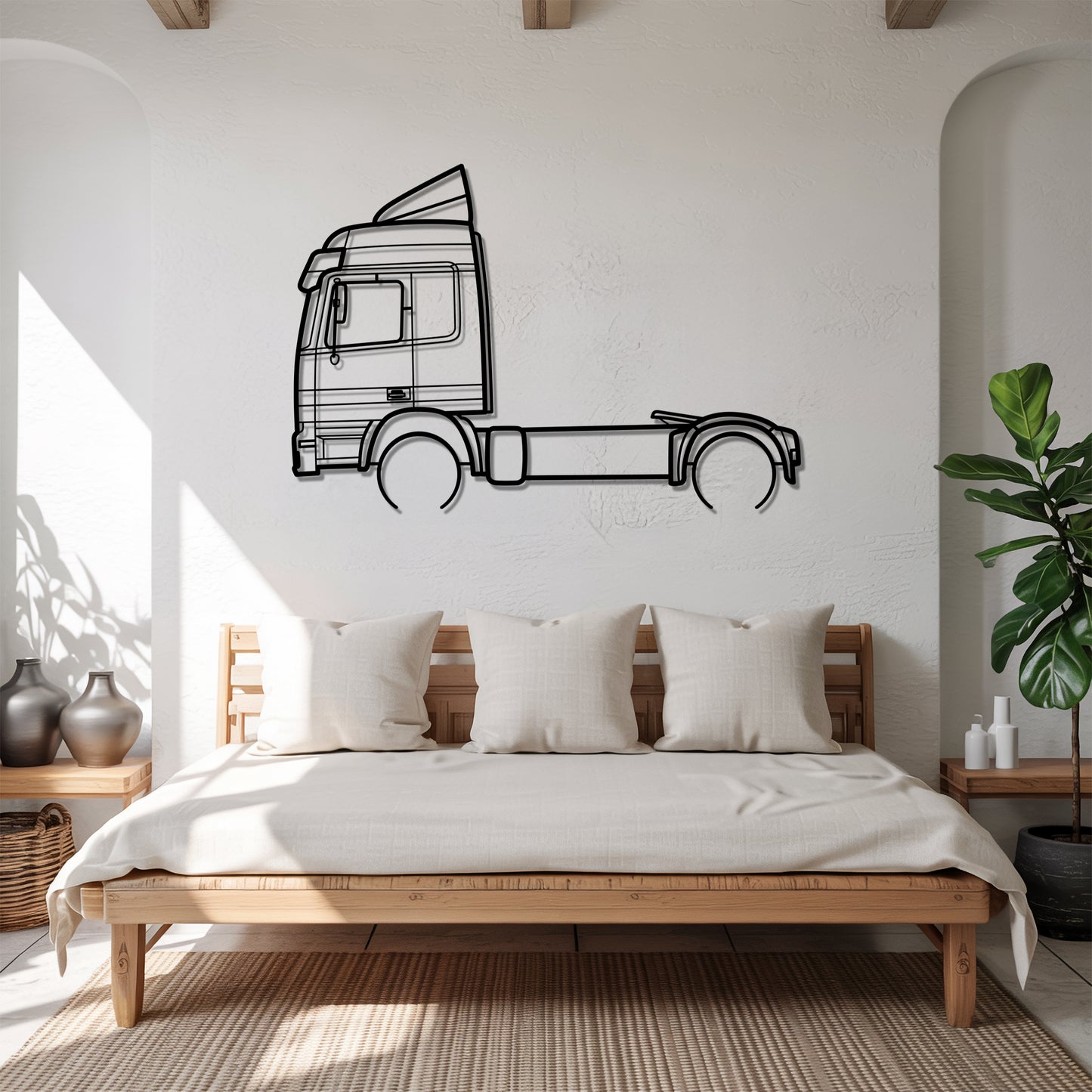 Actros 1996 - Semi Truck Metal Silhouette Wall Art - Truckers Gift - CDL Office Decor