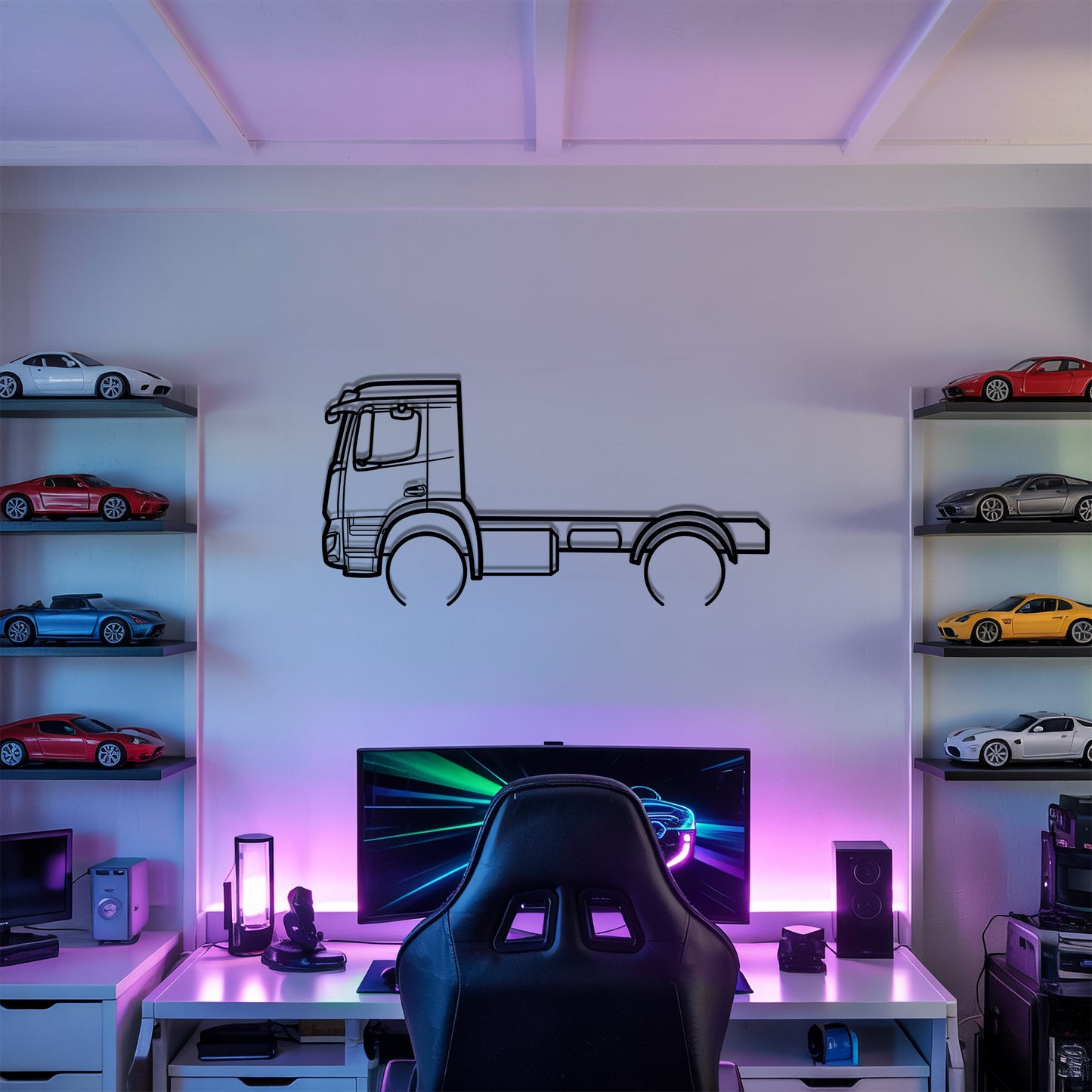 Arocs 2013 - Semi Truck Metal Silhouette Wall Art - Truckers Gift - CDL Office Decor