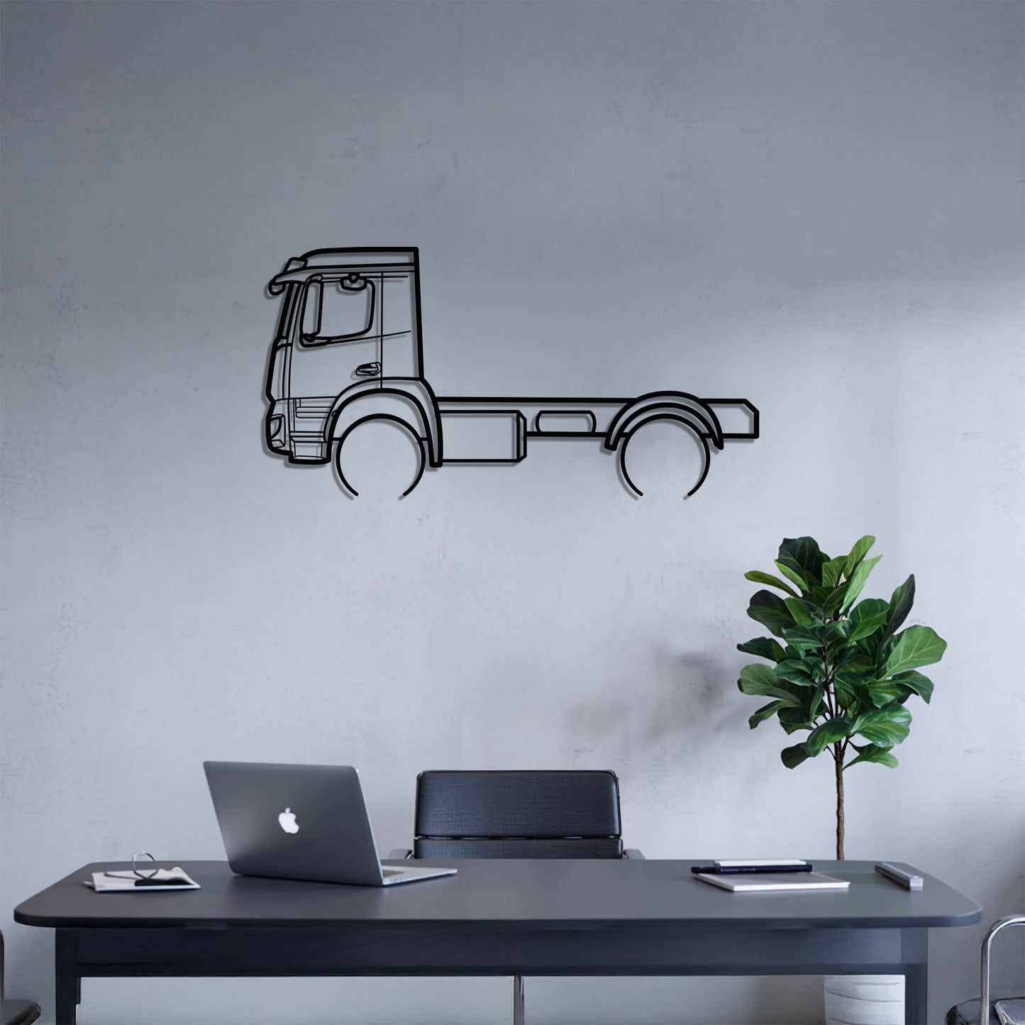 Arocs 2013 - Semi Truck Metal Silhouette Wall Art - Truckers Gift - CDL Office Decor