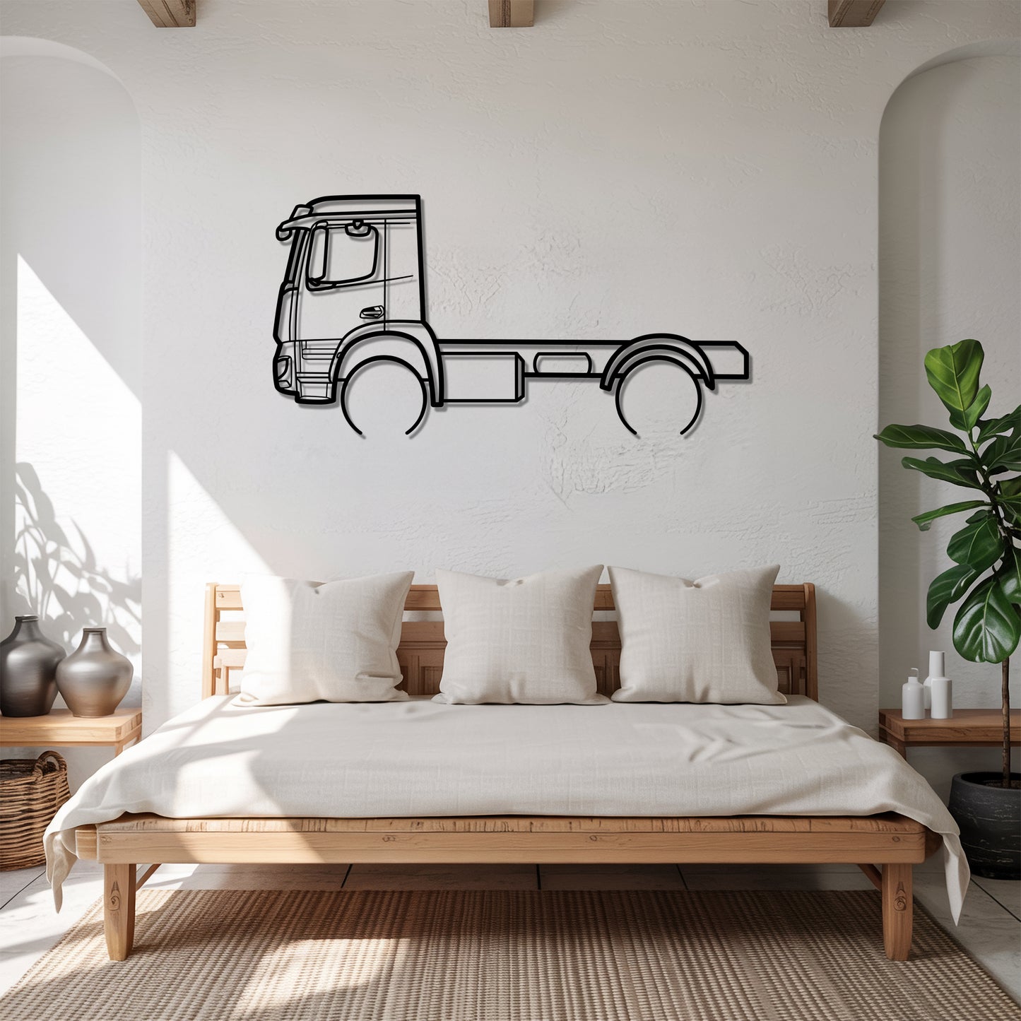 Arocs 2013 - Semi Truck Metal Silhouette Wall Art - Truckers Gift - CDL Office Decor