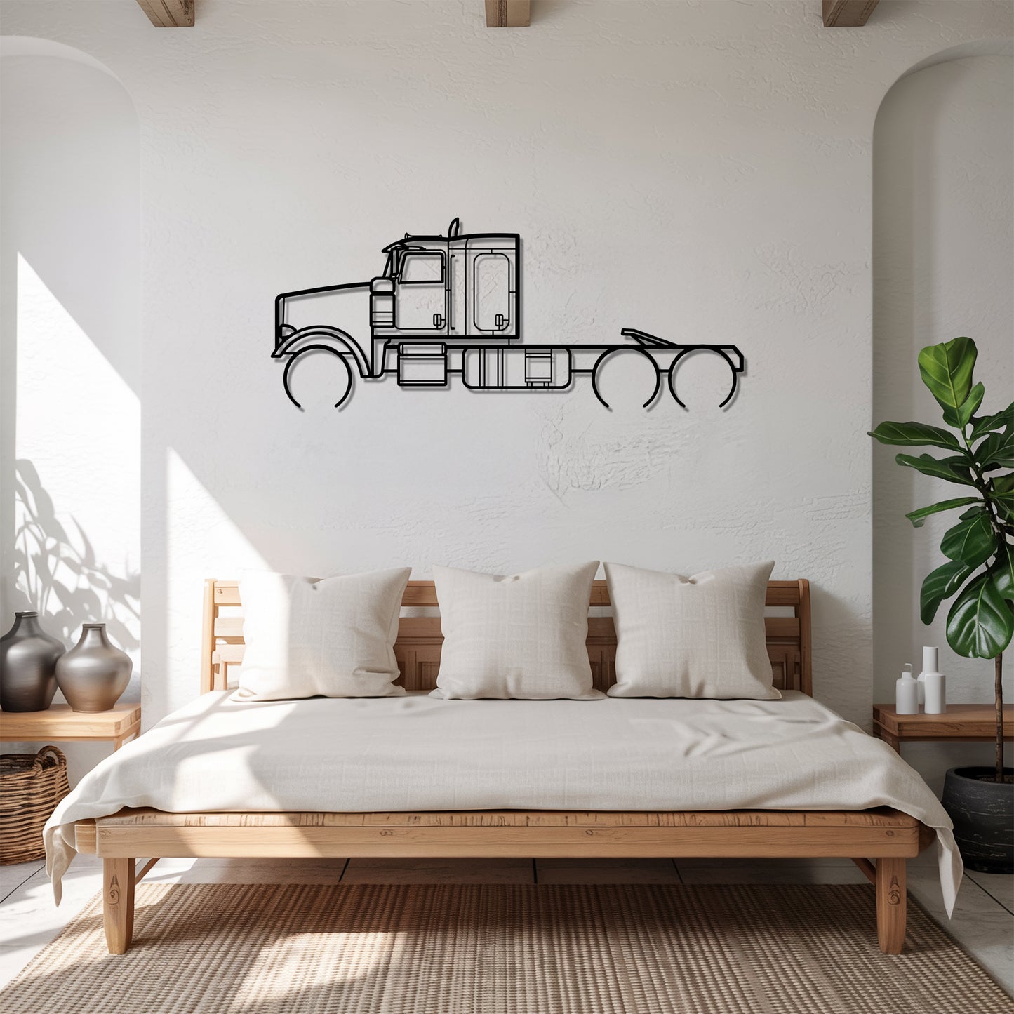 367 (2007) - Semi Truck Metal Silhouette Wall Art - Truckers Gift - CDL Office Decor