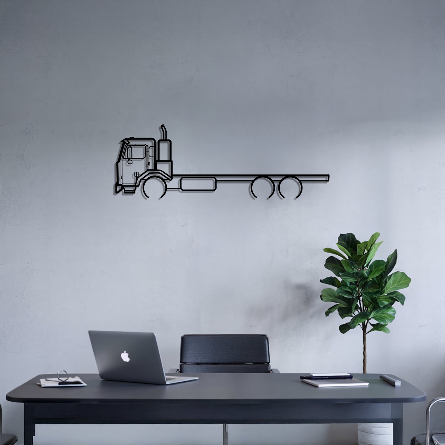 520 (1997) - Semi Truck Metal Silhouette Wall Art - Truckers Gift - CDL Office Decor
