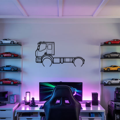 C-Series 2013 - Semi Truck Metal Silhouette Wall Art - Truckers Gift - CDL Office Decor