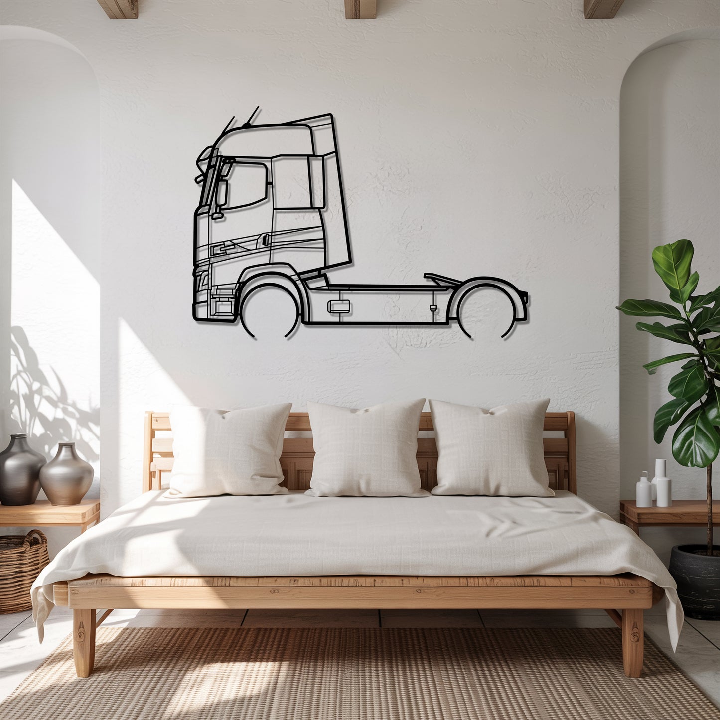 T-Series 2013 - Semi Truck Metal Silhouette Wall Art - Truckers Gift - CDL Office Decor