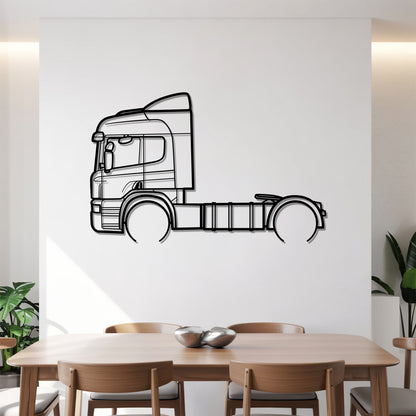P-Series 2004 - Semi Truck Metal Silhouette Wall Art - Truckers Gift - CDL Office Decor