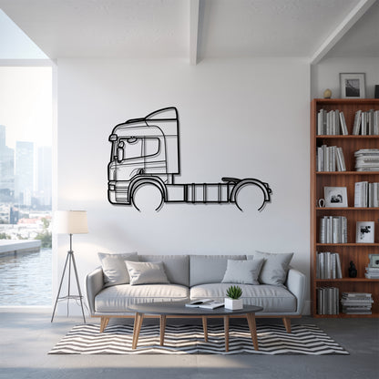 P-Series 2004 - Semi Truck Metal Silhouette Wall Art - Truckers Gift - CDL Office Decor