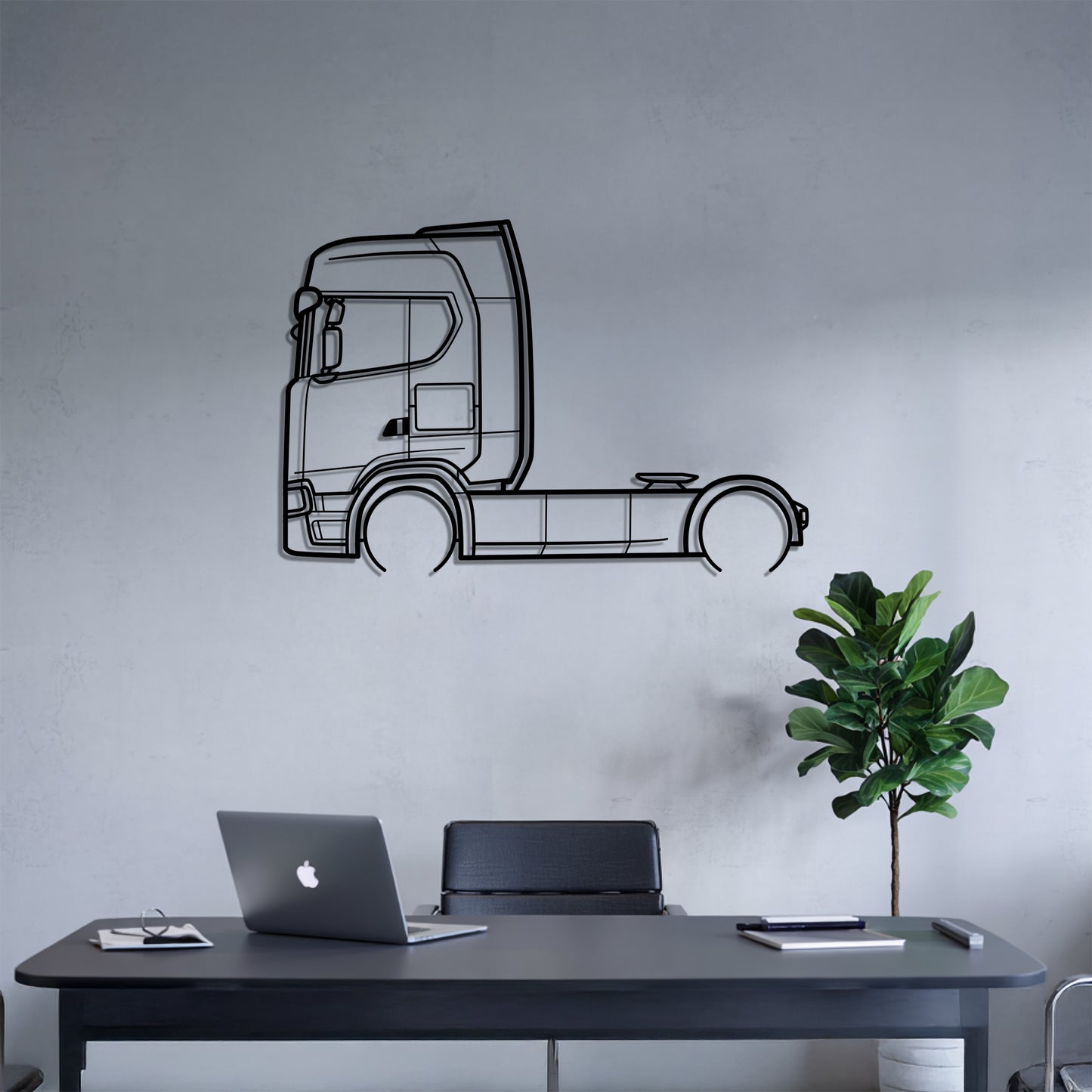 S-Series 2016 - Semi Truck Metal Silhouette Wall Art - Truckers Gift - CDL Office Decor