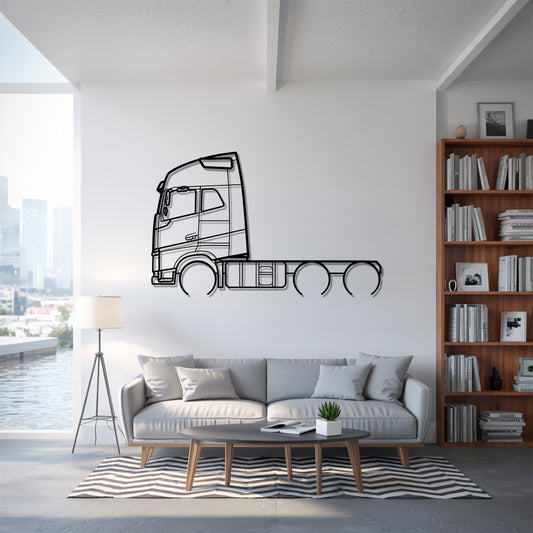 FH Series (1993) - Semi Truck Metal Silhouette Wall Art - Truckers Gift - CDL Office Decor